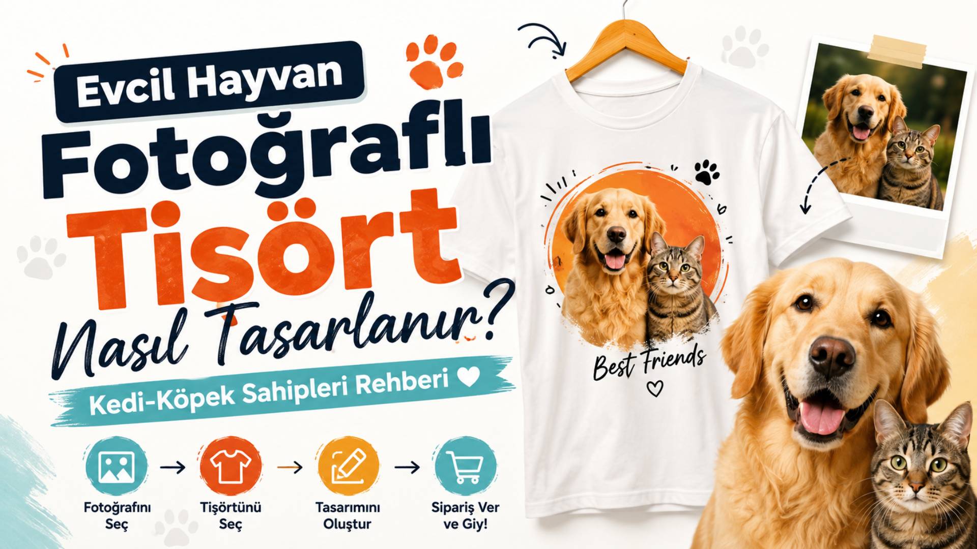 Evcil Hayvan Fotoğraflı Tişört Nasıl Tasarlanır? Kedi-Köpek Sahipleri Rehberi