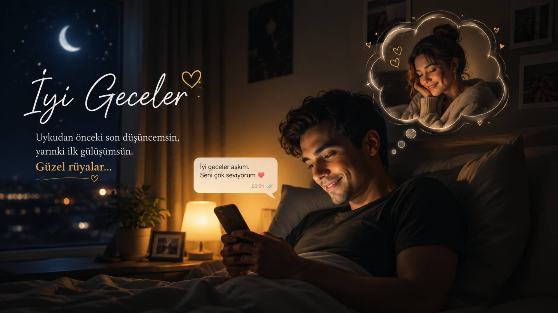 İyi Geceler Mesajları - Sevgiliye ve Arkadaşa Özel Anlamlı Sözler