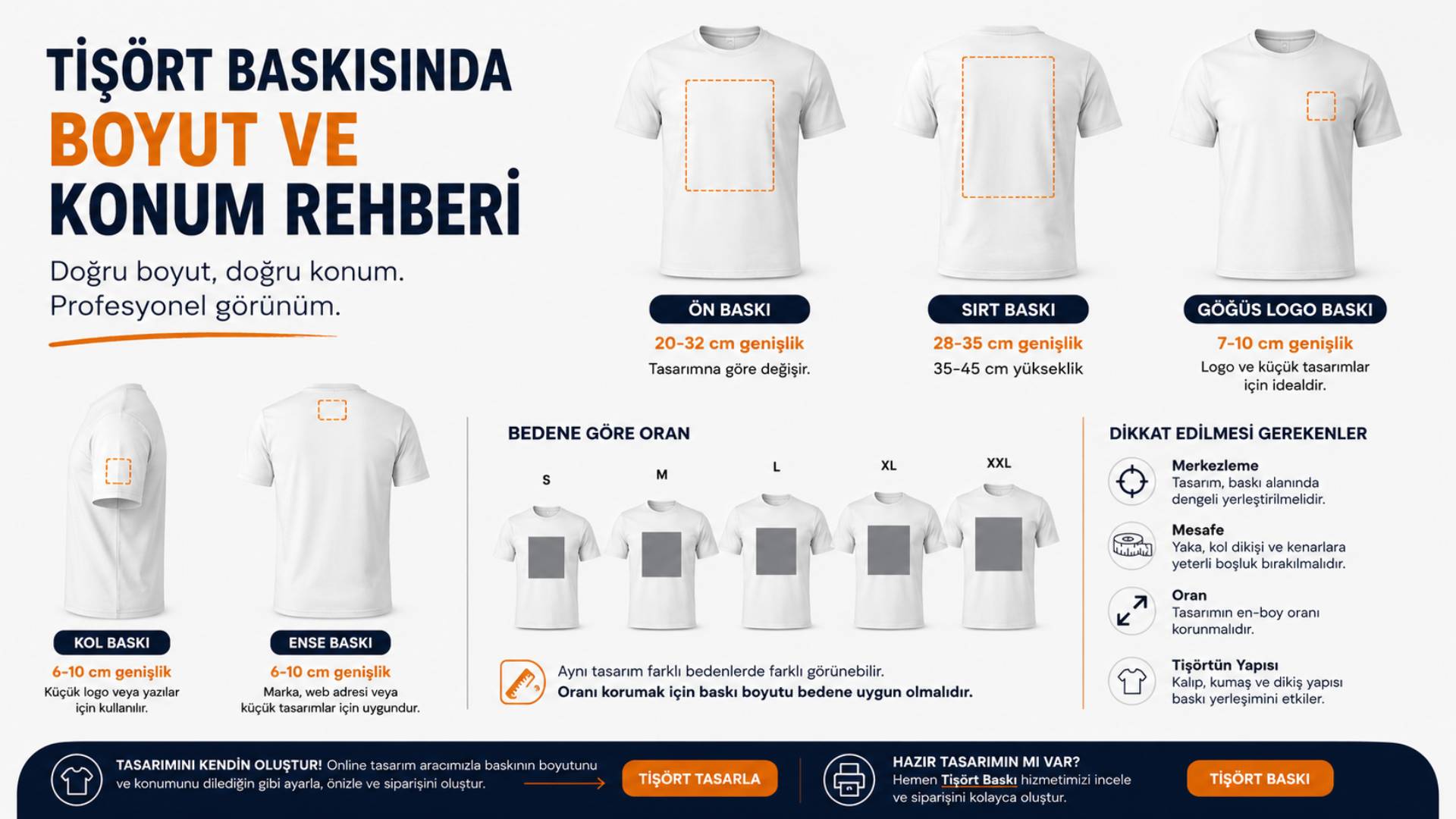 Tişört Baskısında Baskı Boyutu ve Konumu Nasıl Belirlenir?