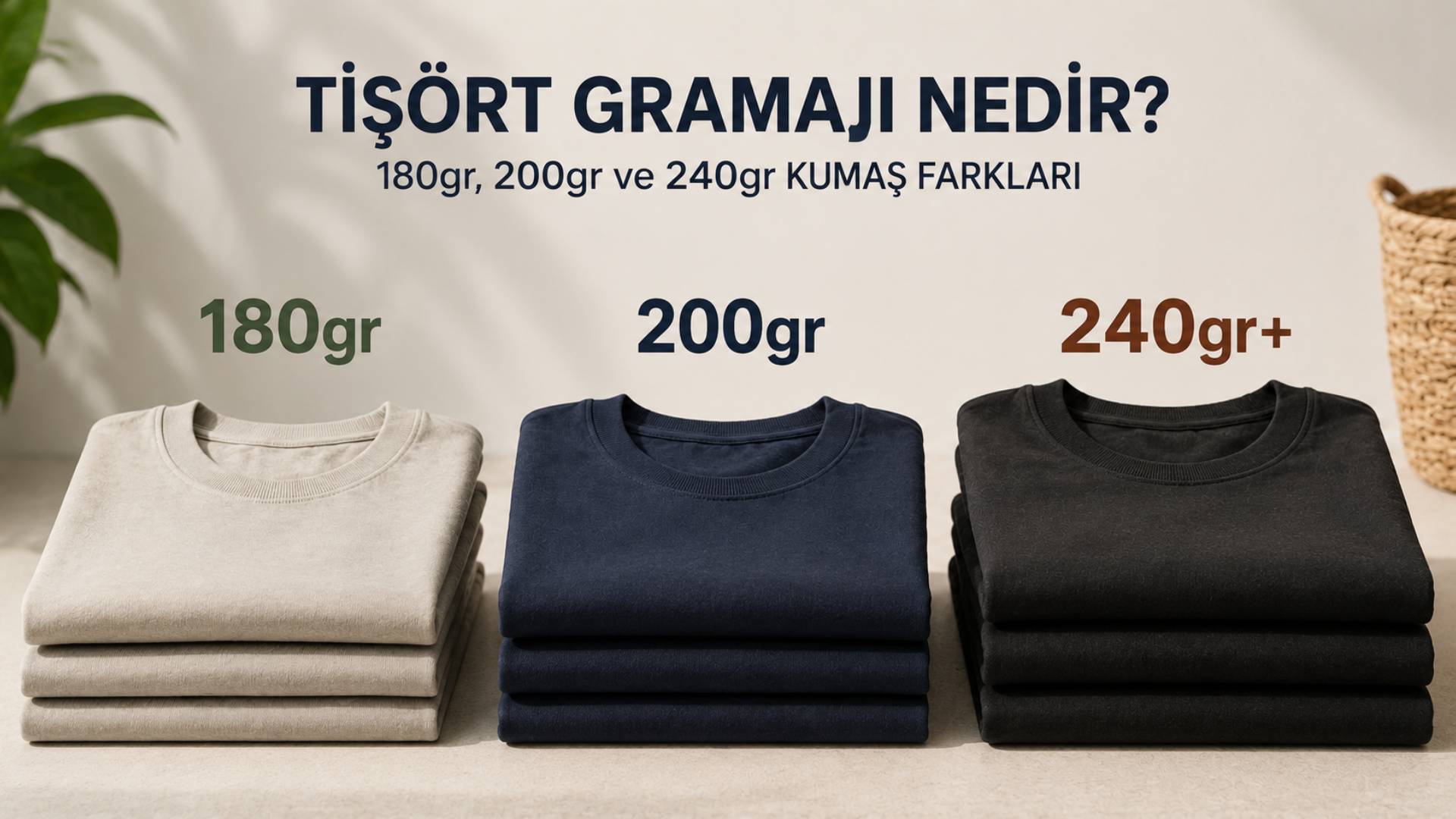 Tişört Gramajı Nedir? 180gr, 200gr ve 240gr Kumaş Farkları