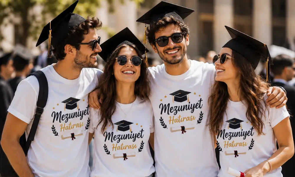 Mezuniyet ve hatıra baskılı tişört – okul ve sınıf anıları