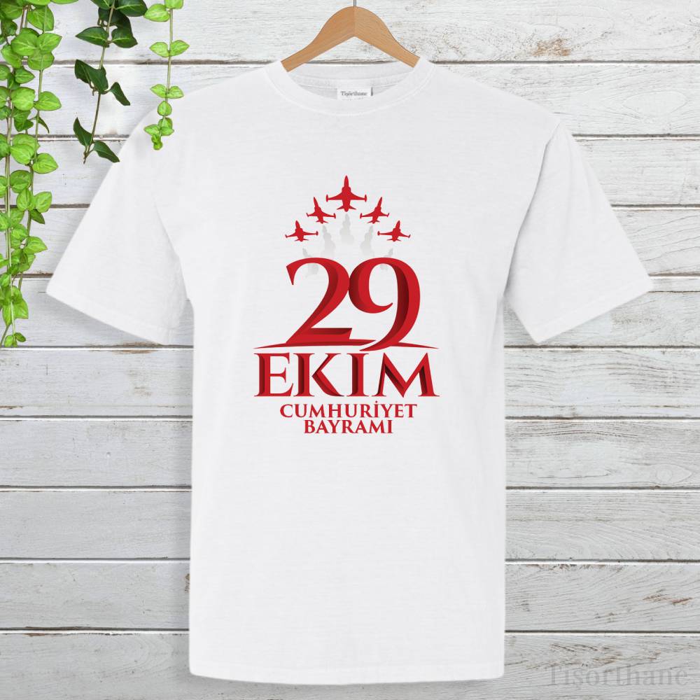 29 Ekim Cumhuriyet Bayramı Baskılı Unisex Tişört