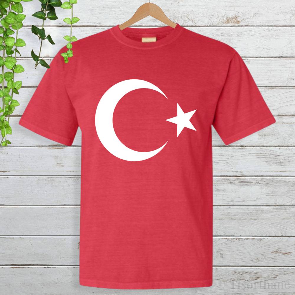 Ay Yıldız Tasarımlı Türk Bayraklı Unisex Tişört