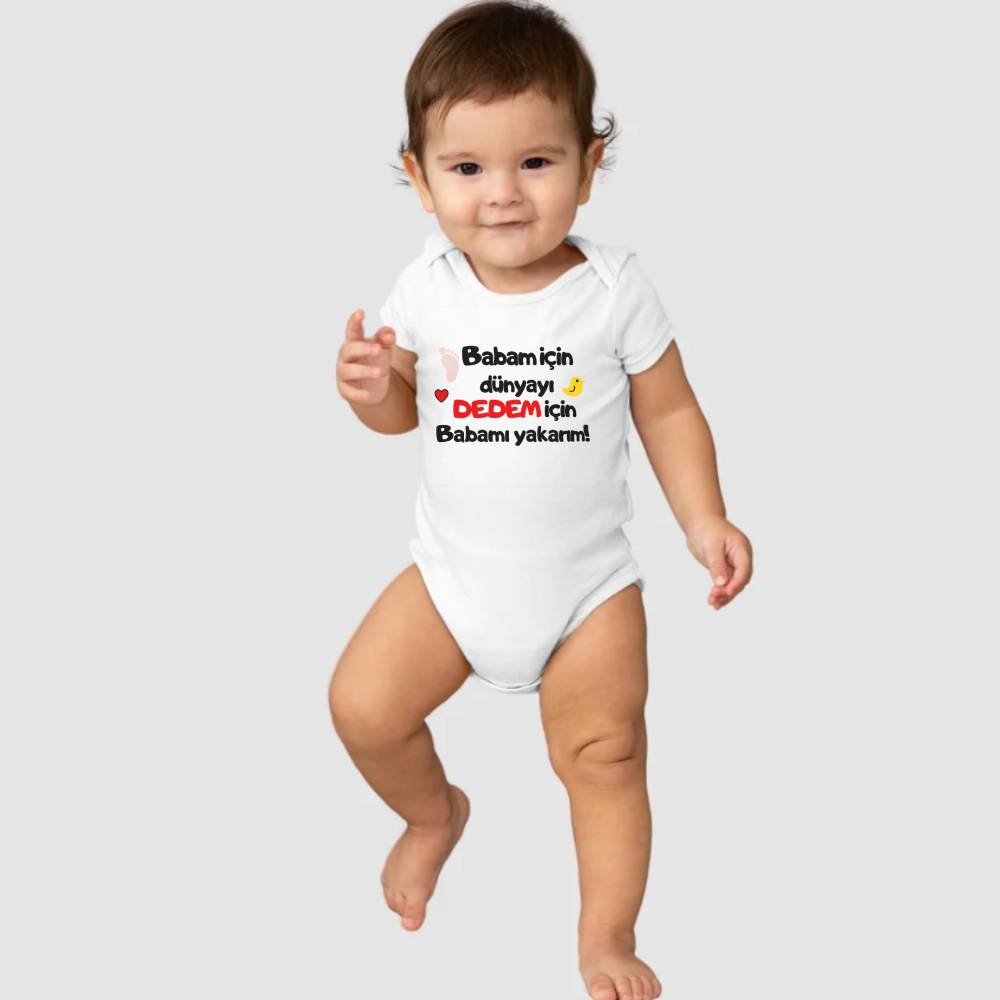 Babam İçin Dünyayı Dedem İçin Babamı Yakarım Baskılı Zıbın