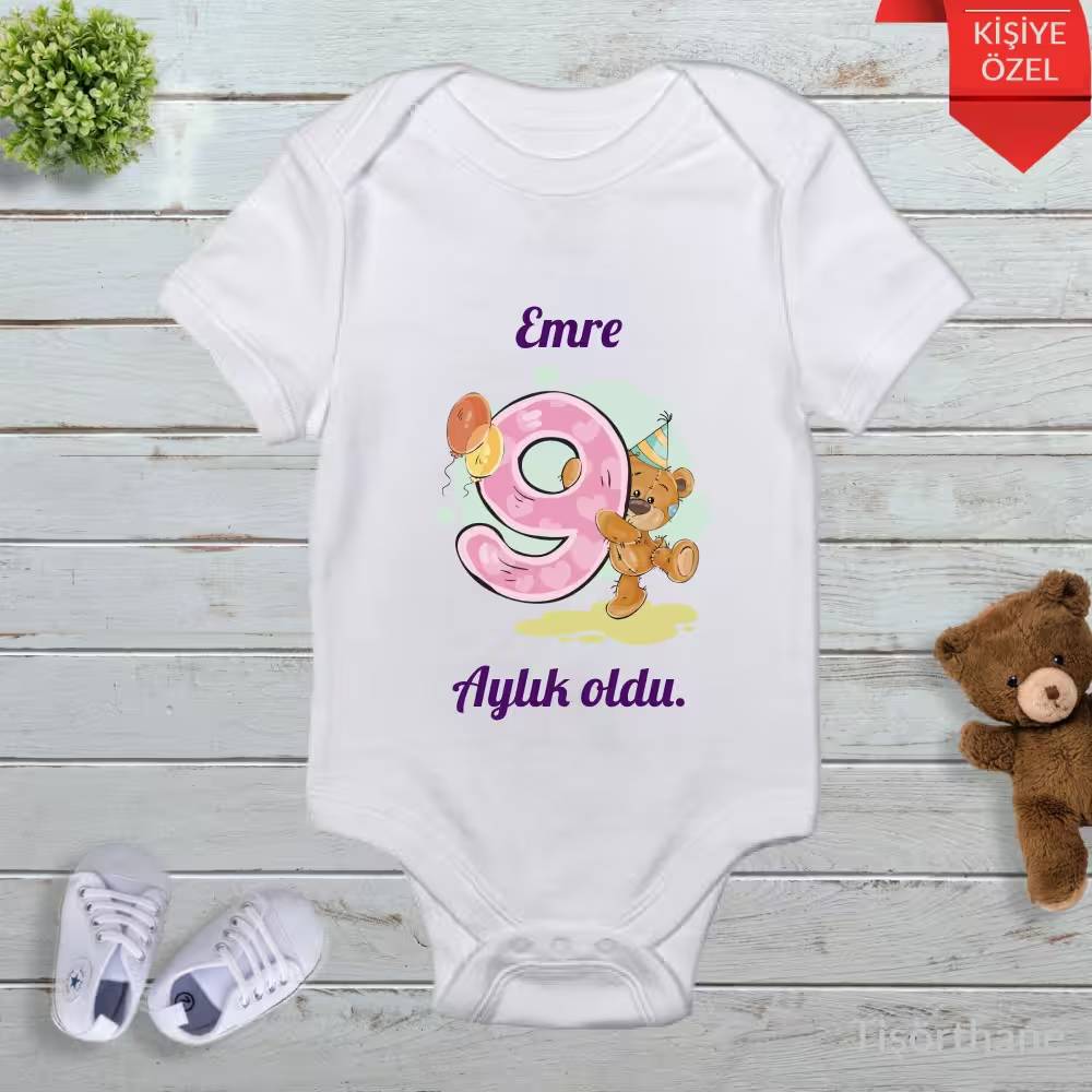 Erkek Bebek İçin İsme Özel Aylık Zıbın Seti (12 Ay)