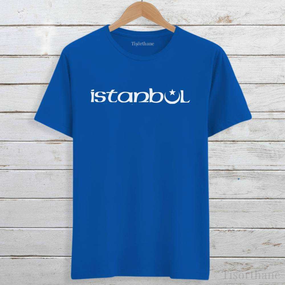 İstanbul Baskılı Minimalist Tasarım Şehir Tişörtü