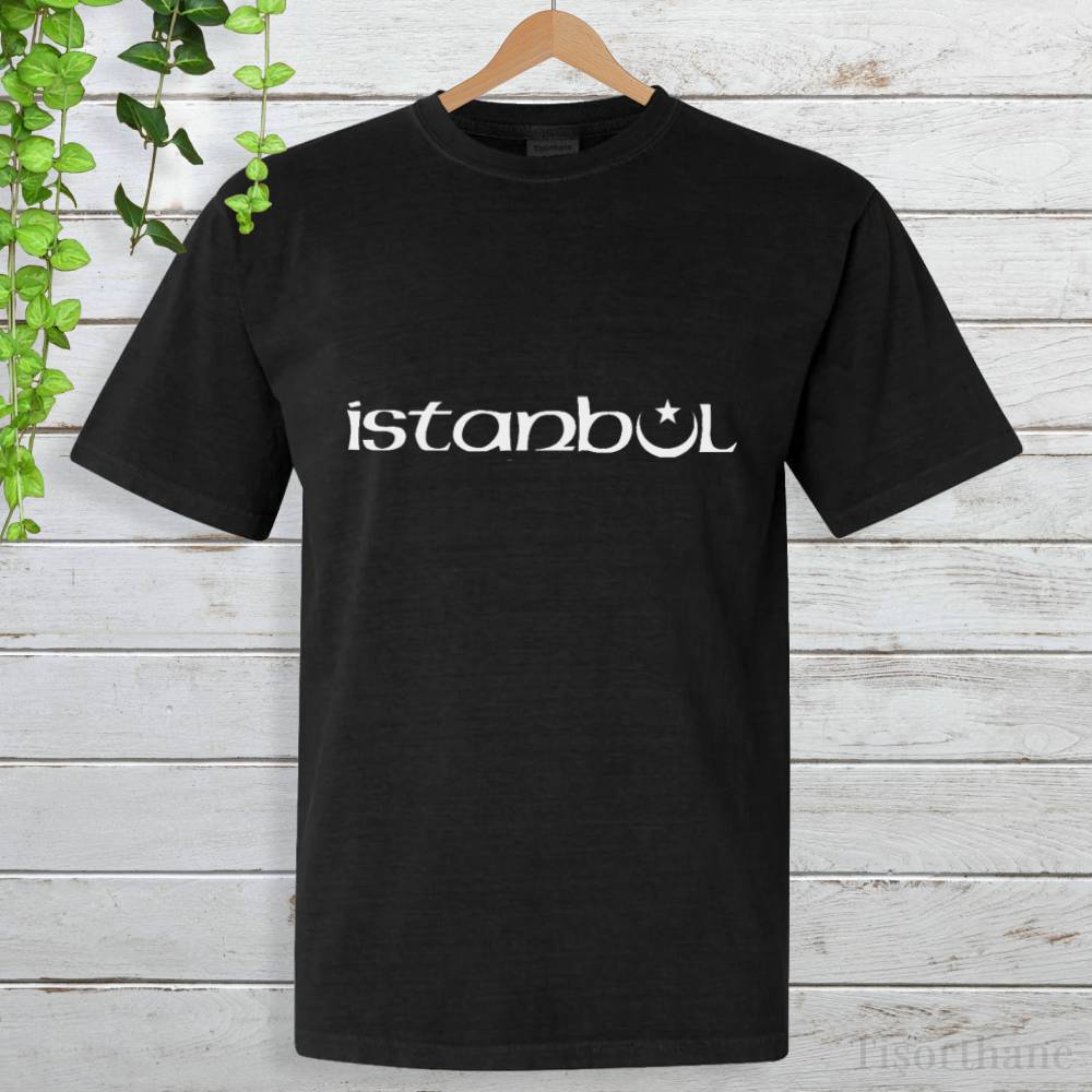 İstanbul Baskılı Minimalist Tasarım Şehir Tişörtü