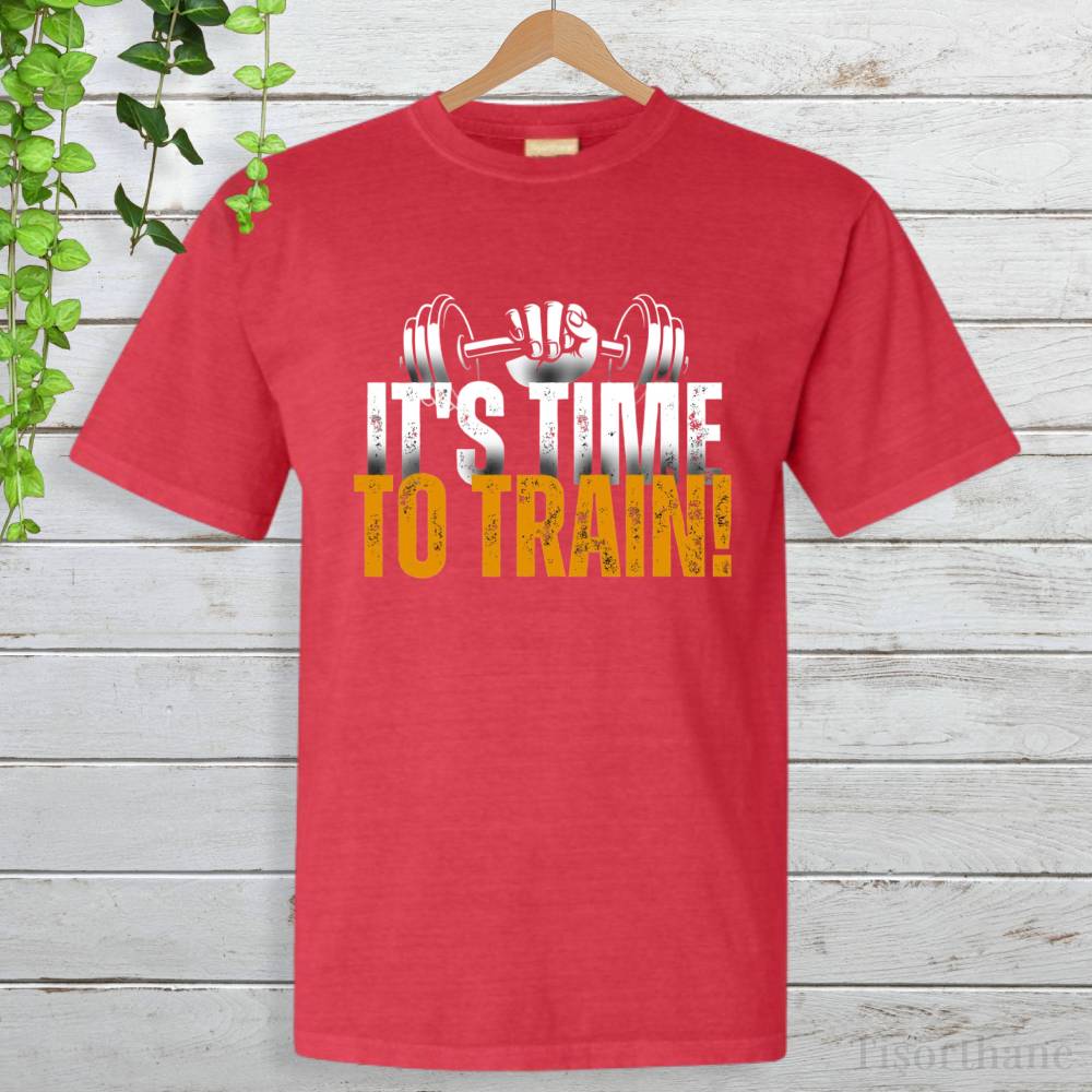 It is Time To Train (Spor Zamanı) Baskılı Antrenman Tişörtü