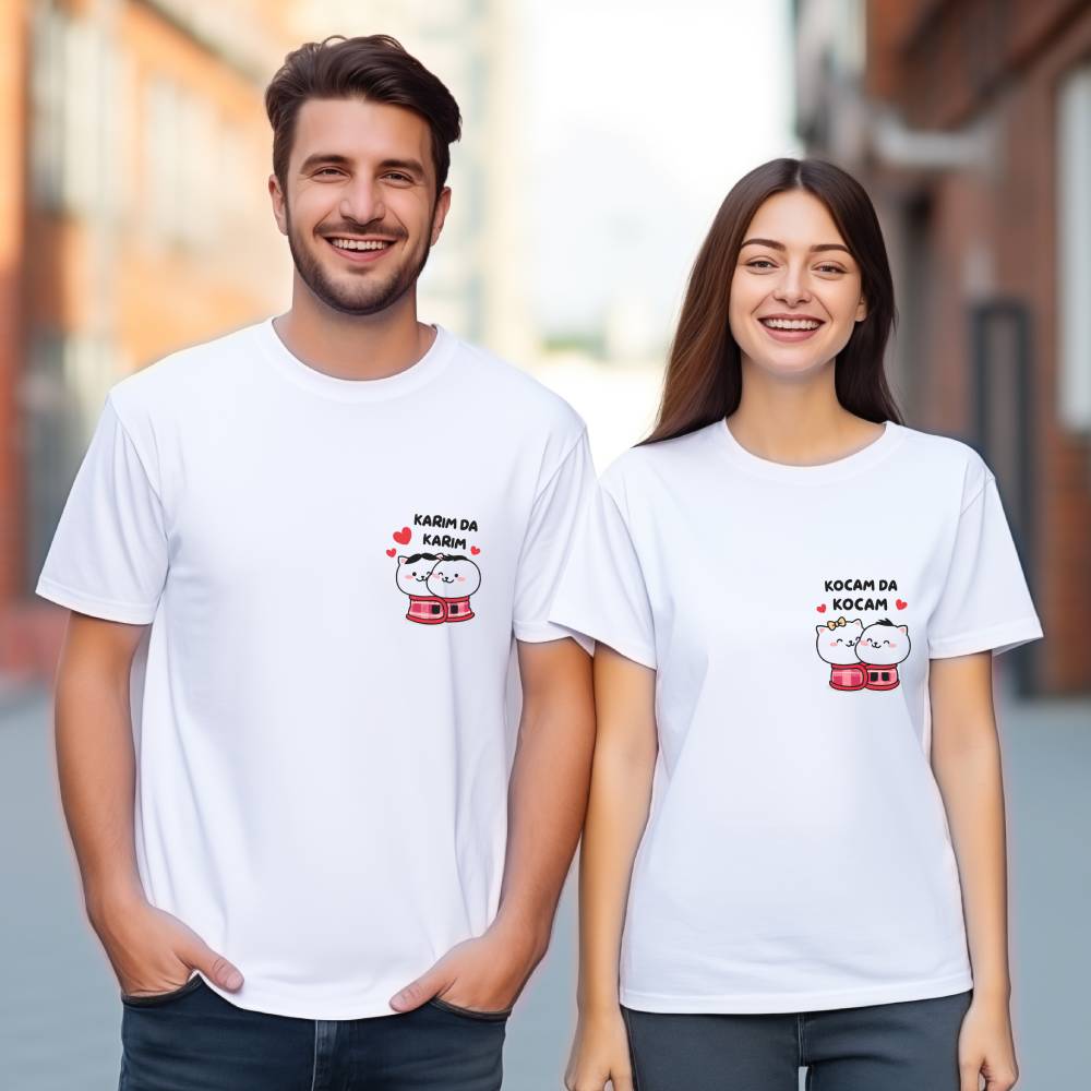 Karım da Karım Kocam da Kocam Baskılı Karı Koca Tişörtü