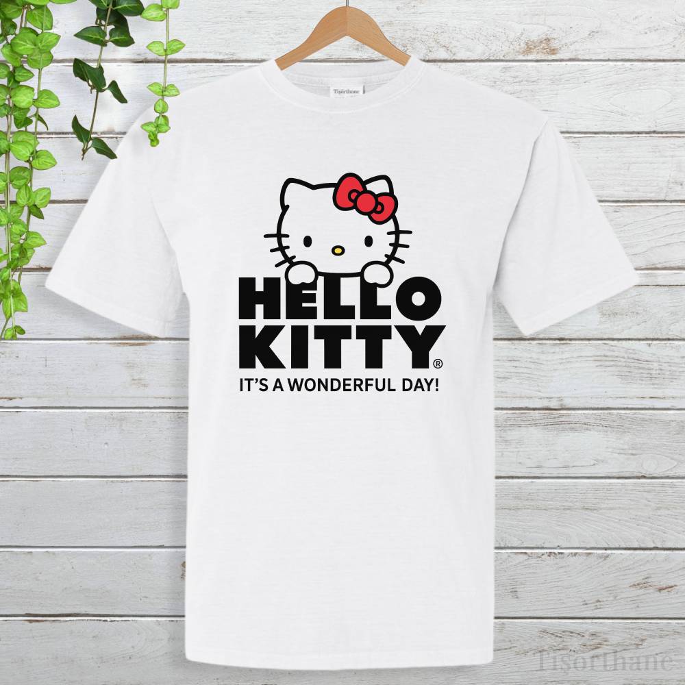 Kawaii Tarz Hello Kitty Tasarımlı Tişört