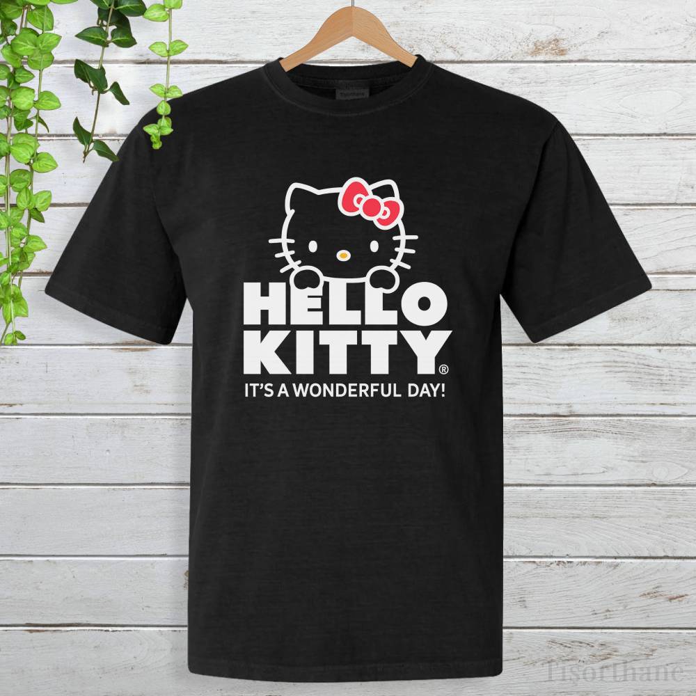 Kawaii Tarz Hello Kitty Tasarımlı Tişört
