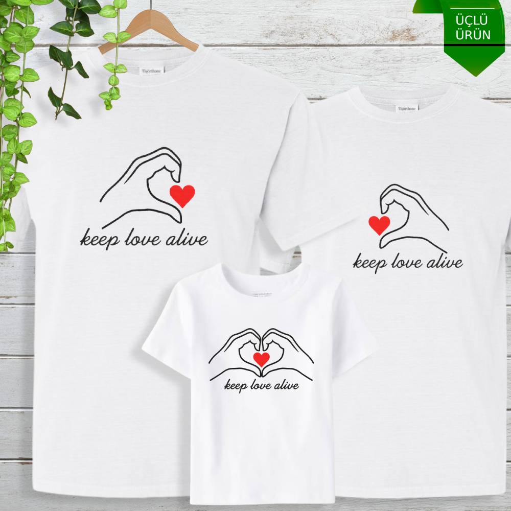 Keep Love Alive, Kalp Tasarımlı Üçlü Aile Kombini