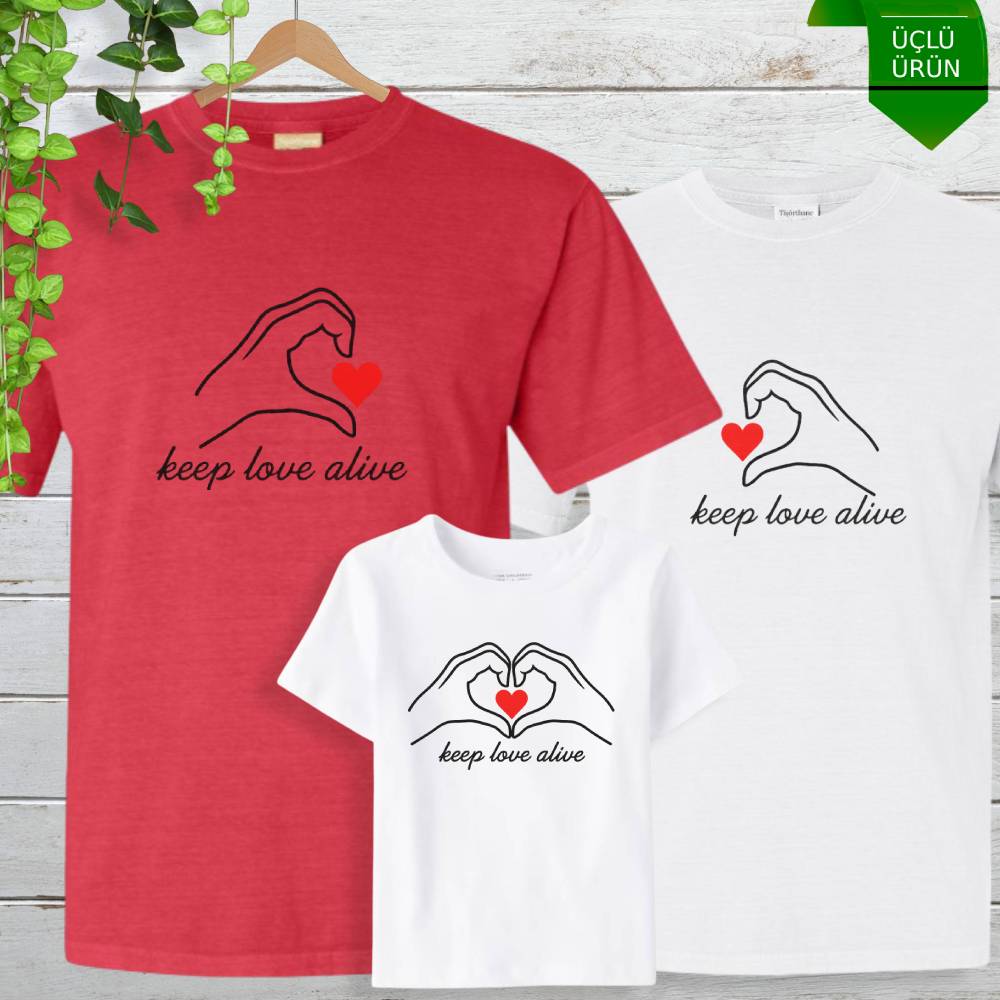 Keep Love Alive, Kalp Tasarımlı Üçlü Aile Kombini