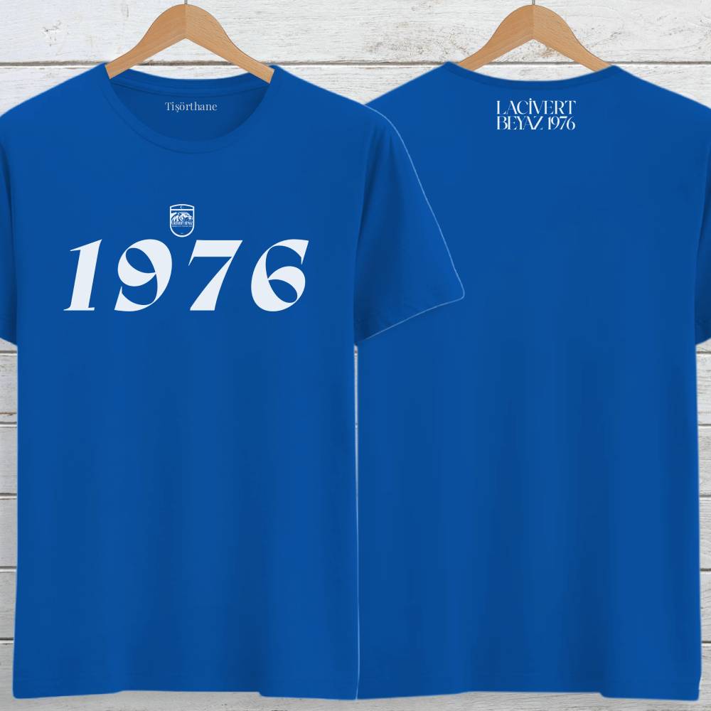 Logo ve 1976 Tasarımlı Lacivert Beyaz Taraftar Tişörtü