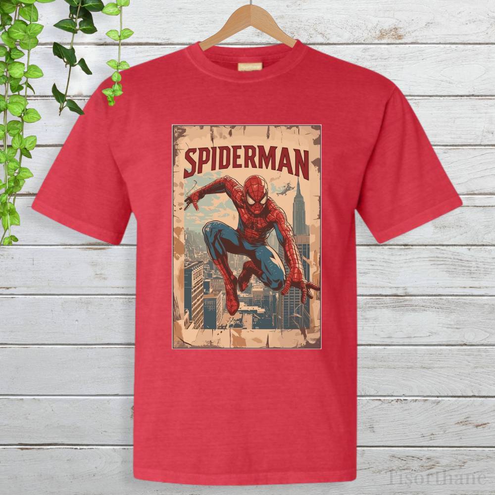 Marvel Retro Spider Man Tasarımlı Unisex Tişört
