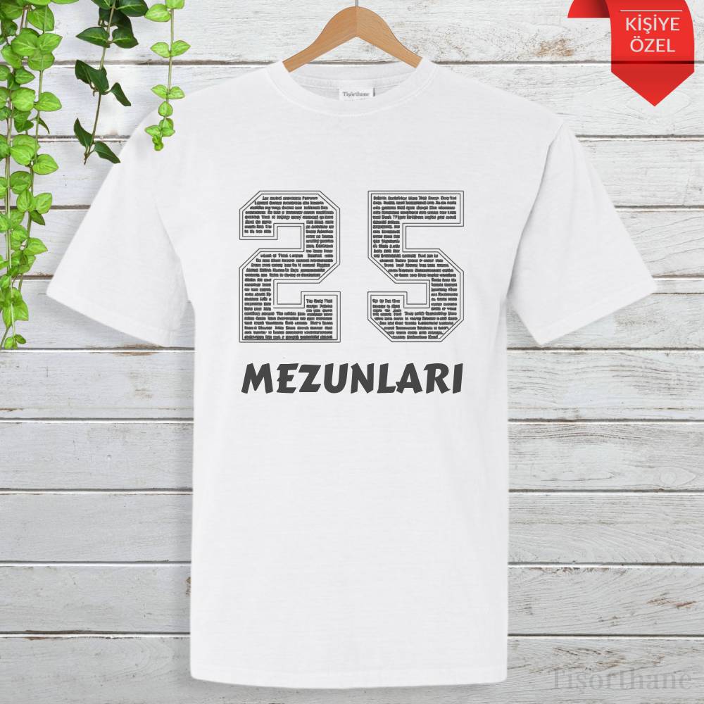 Mezuniyet Yılınıza Özel, Toplu İsim Baskılı Mezuniyet Tişörtü