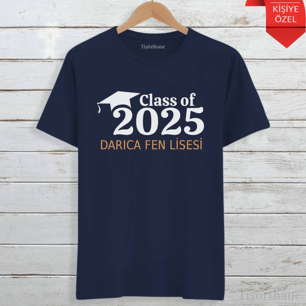 Okul İsmine ve Yıla Özel, Class Of Tasarımlı Mezuniyet Tişörtü