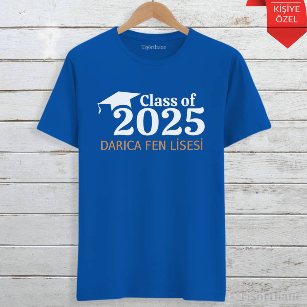 Okul İsmine ve Yıla Özel, Class Of Tasarımlı Mezuniyet Tişörtü