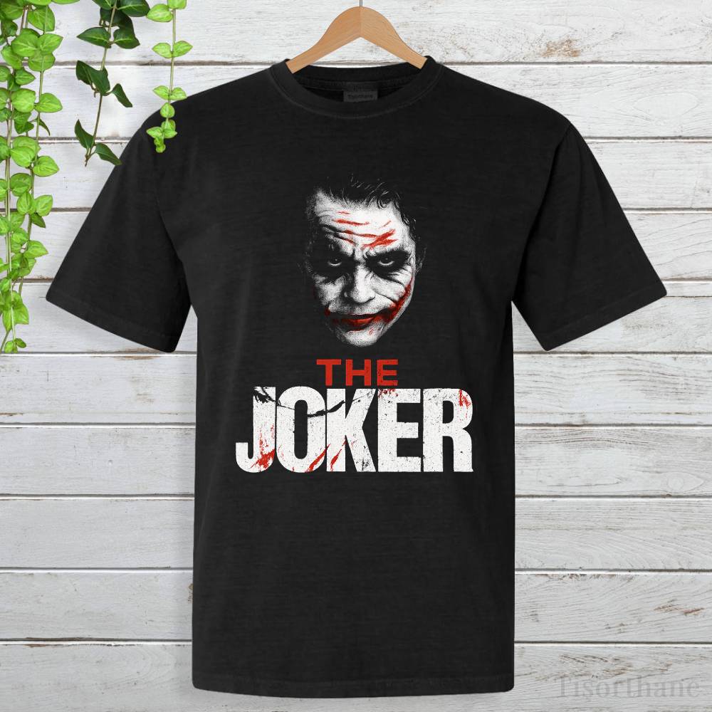 The Joker Karakter Baskılı Siyah Unisex Tişört